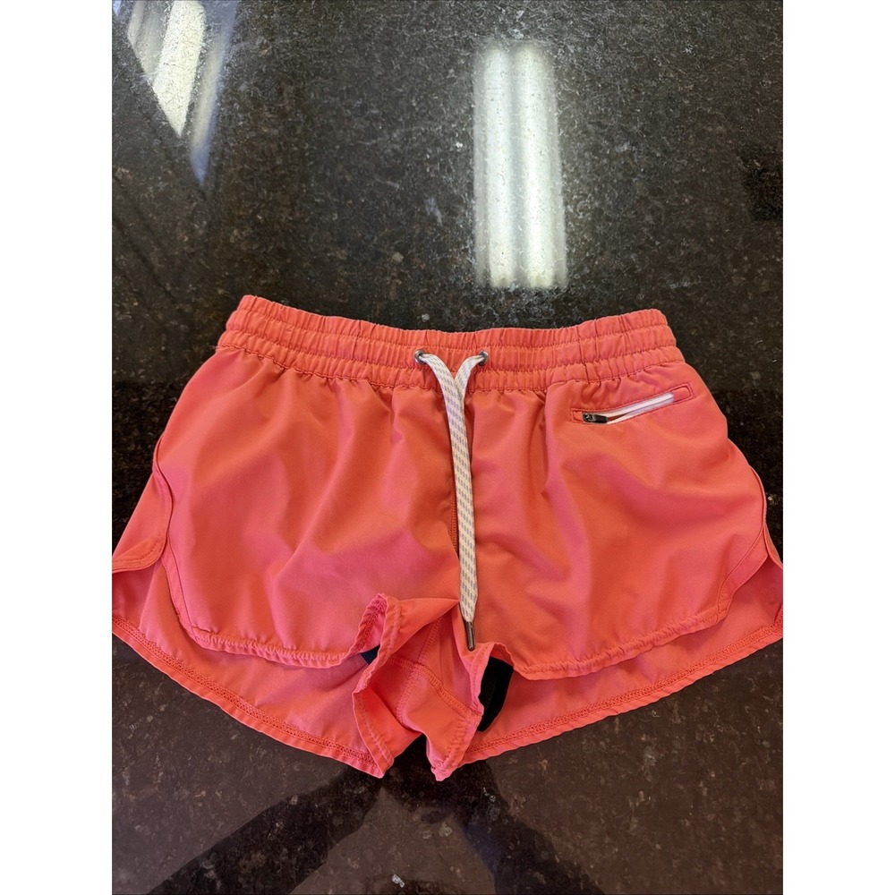 Vuori Orange Athletic Shorts with Drawstring